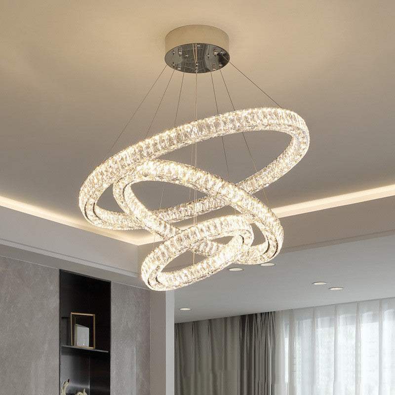 Light Luxury Crystal Chandelier Living Room | LUXETHREAD