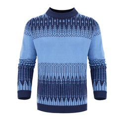 Men's Crewneck Pullover Sweater Unisex Fair Isle Long Sleeve Knitted Sweater | LUXETHREAD