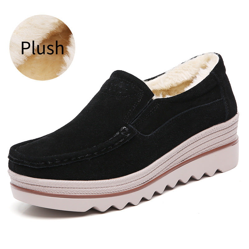 Fashion platform rocking shoes women's single shoes mom shoes | LUXETHREAD