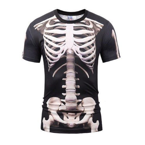 Fake Vest men short sleeve hip hop Fashion Man Slim Fit t-shirt Halloween cosplay | LUXETHREAD