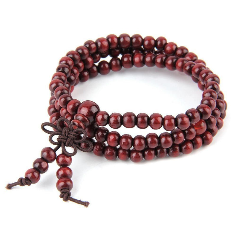 6mm Natural Sandalwood Buddhist Buddha Meditation 108 beads | LUXETHREAD