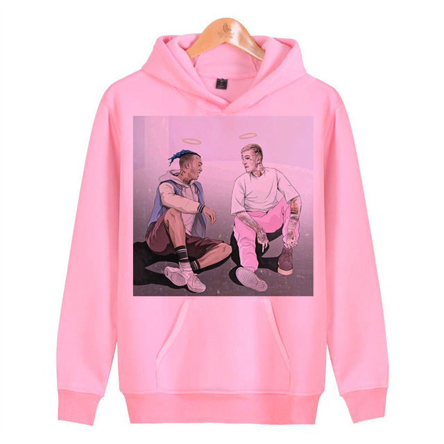 Loose Hooded Lovers Sweatshirt | LUXETHREAD