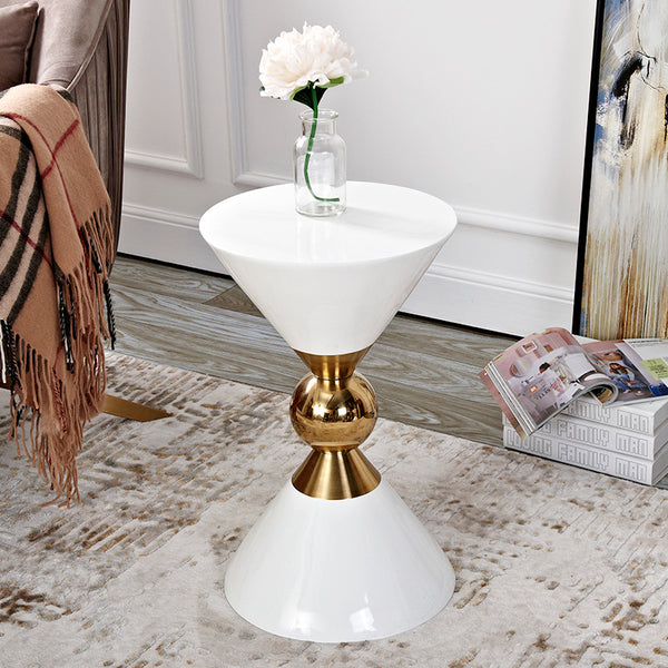Light luxury style side table post-modern Mini removable sofa corner American black and white New Chinese style stainless steel corner table | LUXETHREAD