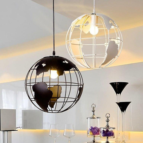 Globe Pendant Light – Earth Globe Lamp | LUXETHREAD