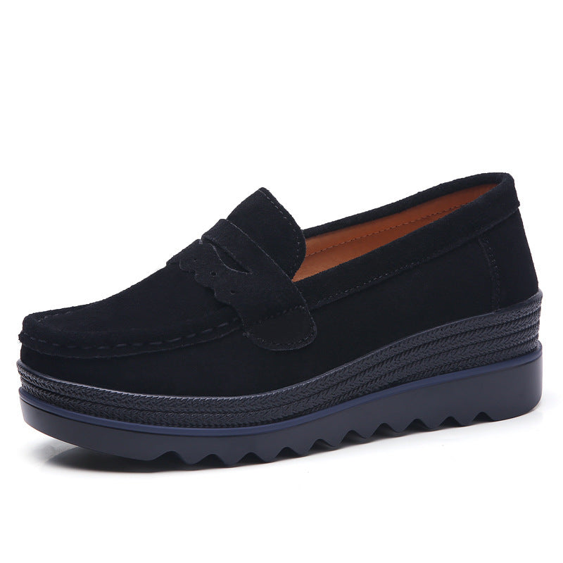 Fashion platform rocking shoes women's single shoes mom shoes | LUXETHREAD