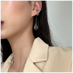 Vintage Crystal Tassel Without Pierced Ear Clip | LUXETHREAD