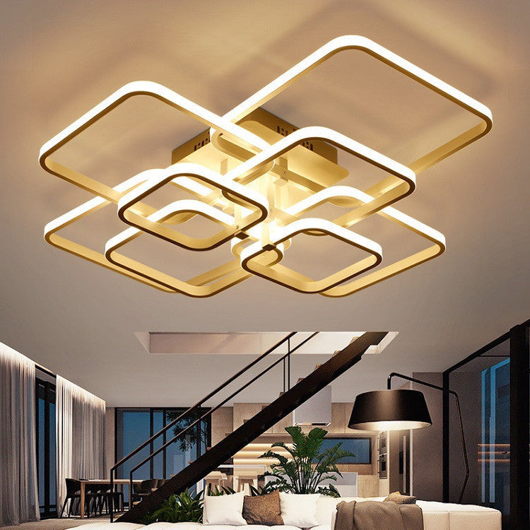 Living Room Lamp Simple Modern Creative Square Dining Room Bedroom Lamp | LUXETHREAD