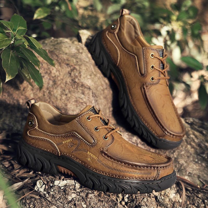New Tooling Shoes Outdoor Hiking Shoes Men's Retro Platform Shoes | LUXETHREAD 