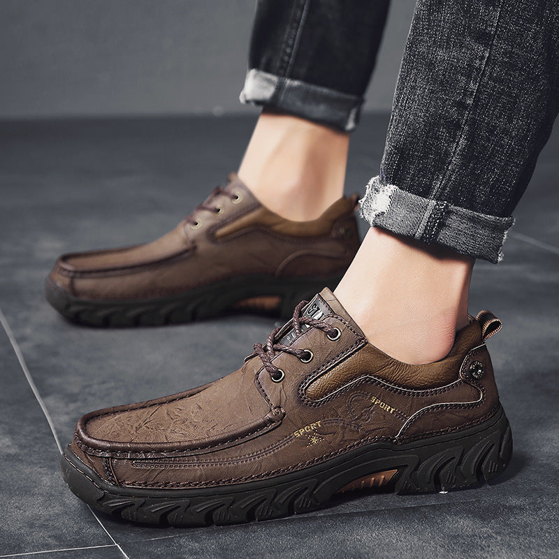 New Tooling Shoes Outdoor Hiking Shoes Men's Retro Platform Shoes | LUXETHREAD 