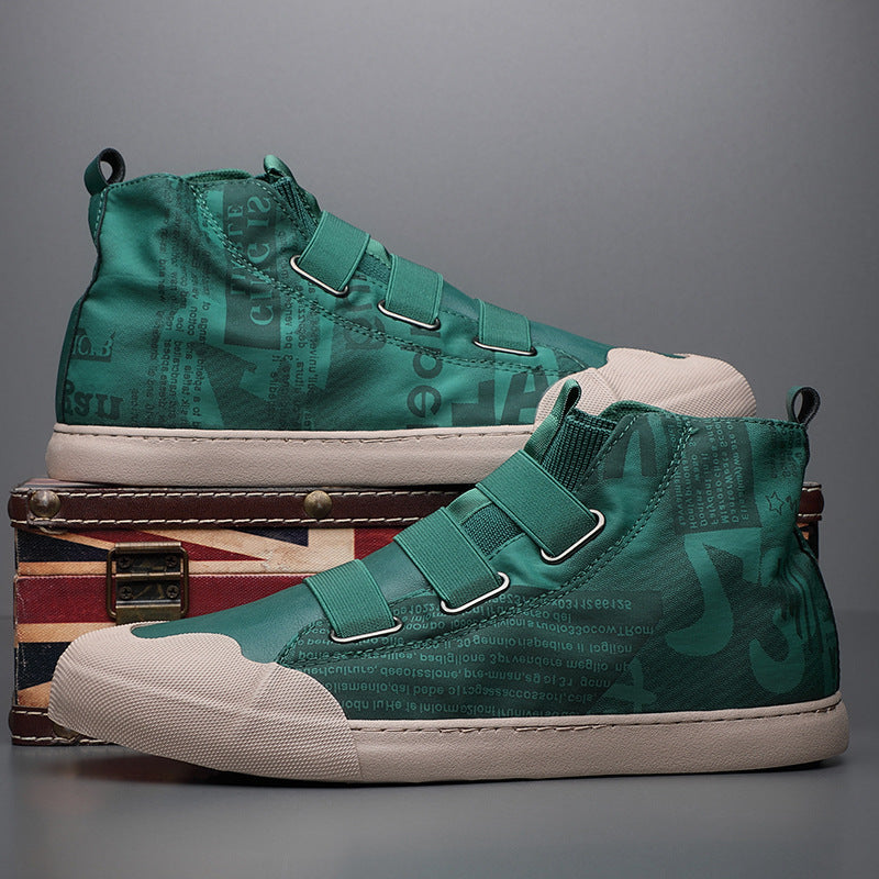 Men's High-top Camouflage Canvas Shoes Youth Fashion Casual Shoes | LUXETHREAD