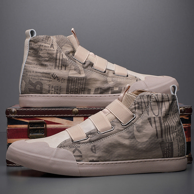 Men's High-top Camouflage Canvas Shoes Youth Fashion Casual Shoes | LUXETHREAD