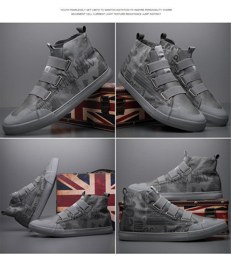 Men's High-top Camouflage Canvas Shoes Youth Fashion Casual Shoes | LUXETHREAD