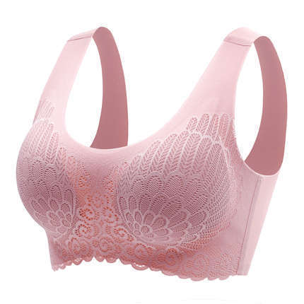 Natural Thai Latex Underwear 4.0 Angel Wings Seamless One Piece Women'S Lace Sports Bra Without Steel Ring | LUXETHREAD 