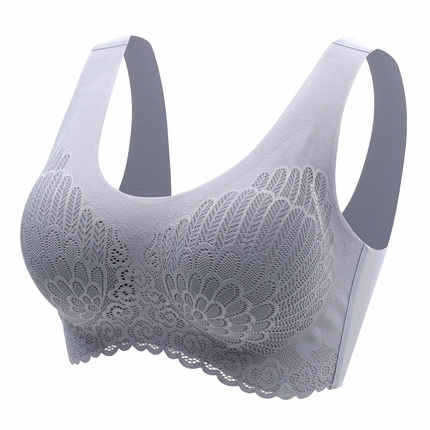 Natural Thai Latex Underwear 4.0 Angel Wings Seamless One Piece Women'S Lace Sports Bra Without Steel Ring | LUXETHREAD 