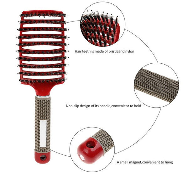 Hairbrush Anti Klit Brushy Haarborstel Women Detangler Hair Brush | LUXETHREAD