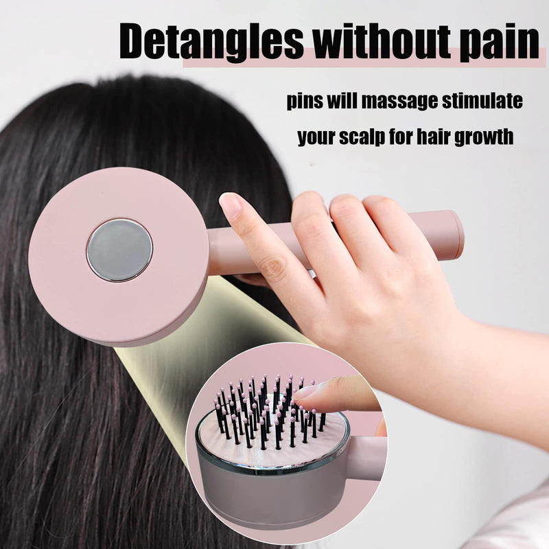 One-key Self-cleaning Hair Brush For Women Curly Hair Brush | LUXETHREAD 
