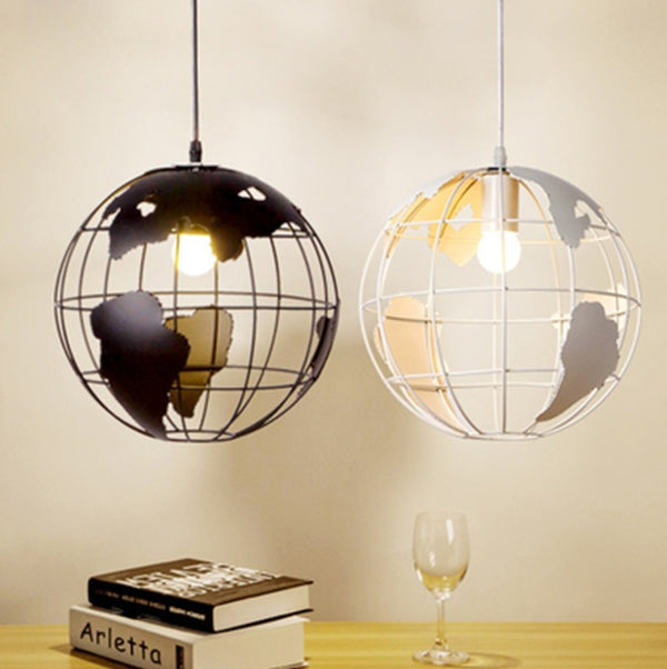 Globe Pendant Light – Earth Globe Lamp | LUXETHREAD