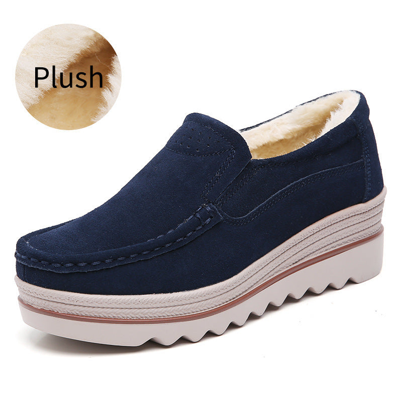 Fashion platform rocking shoes women's single shoes mom shoes | LUXETHREAD