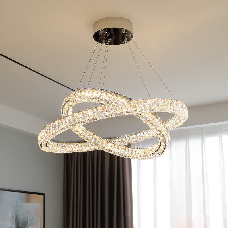 Light Luxury Crystal Chandelier Living Room | LUXETHREAD