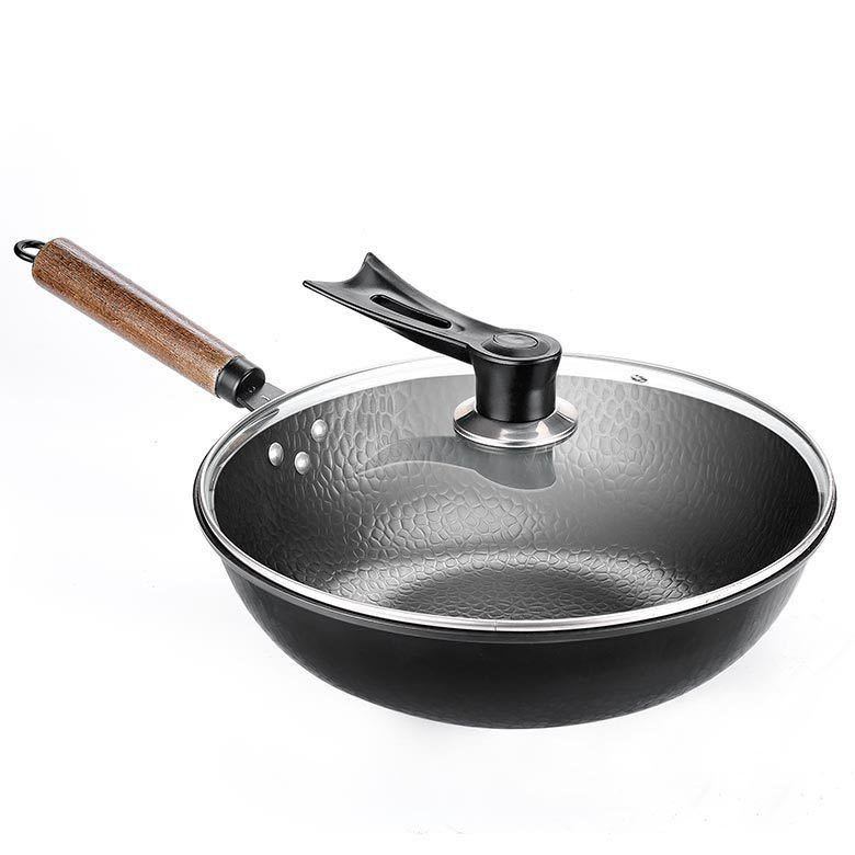 Iron Pan Traditional Iron Wok Handmade | LUXETHREAD