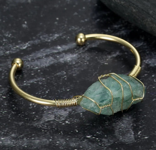 Asgard Crafted Natural Gemstone Bangle | LUXETHREAD