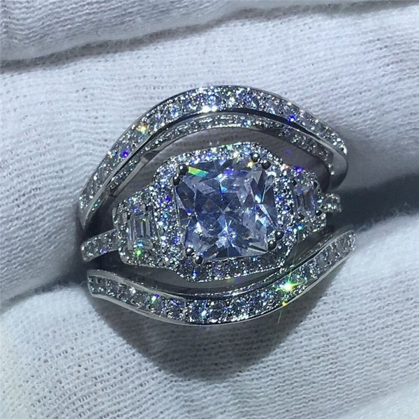 Fashion Explosion Set Ring Full of Diamonds Set Zircon Ring | LUXETHREAD