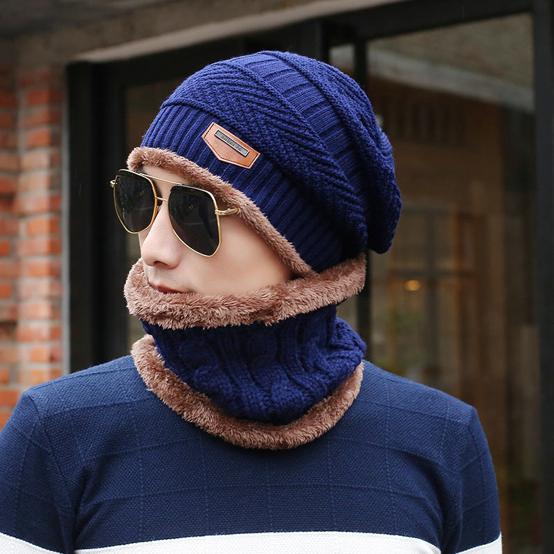 Men's Knitted Wool Hat Casual Warm Bib | LUXETHREAD 