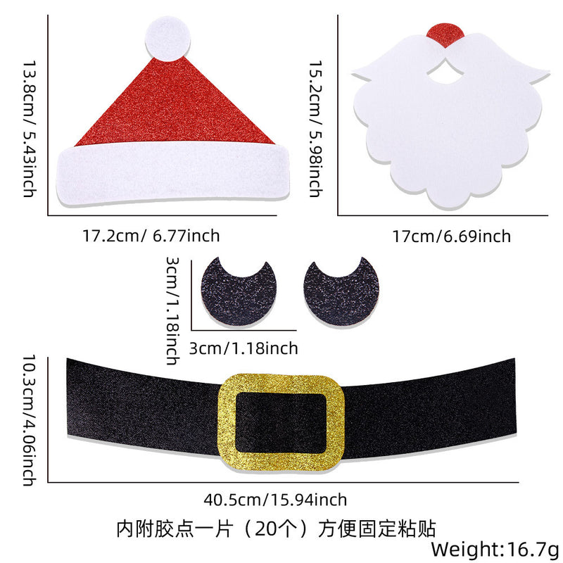 Christmas Decorations Felt Cloth Door Sticker Decoration | LUXETHREAD