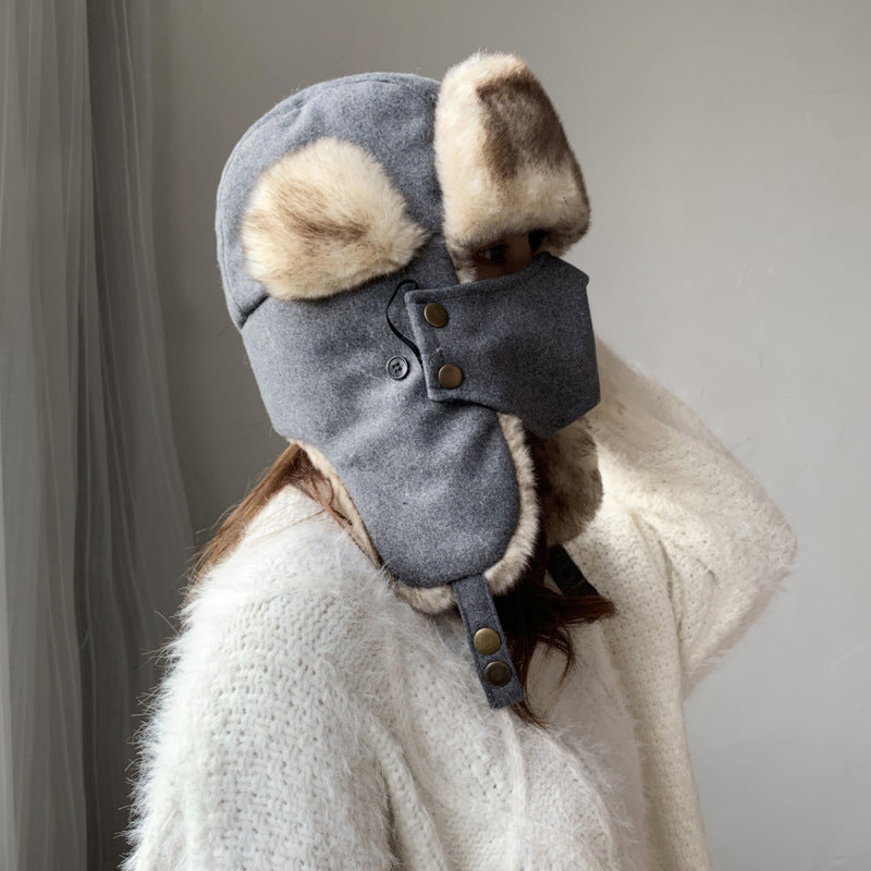 Cute puppy Lei Feng cartoon outdoor ski hat | LUXETHREAD