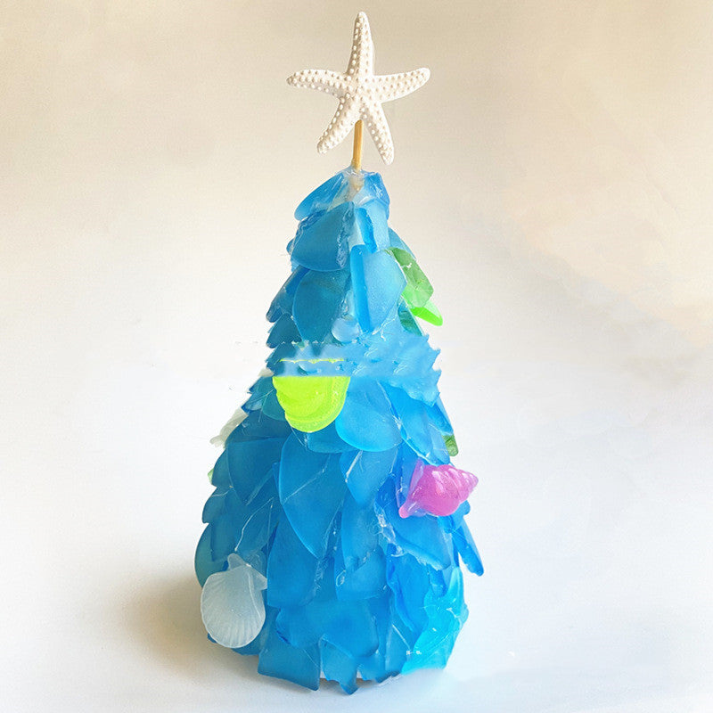 DIY Christmas Decoration Blue Christmas Tree Glass Creative Unique Decoration | LUXETHREAD