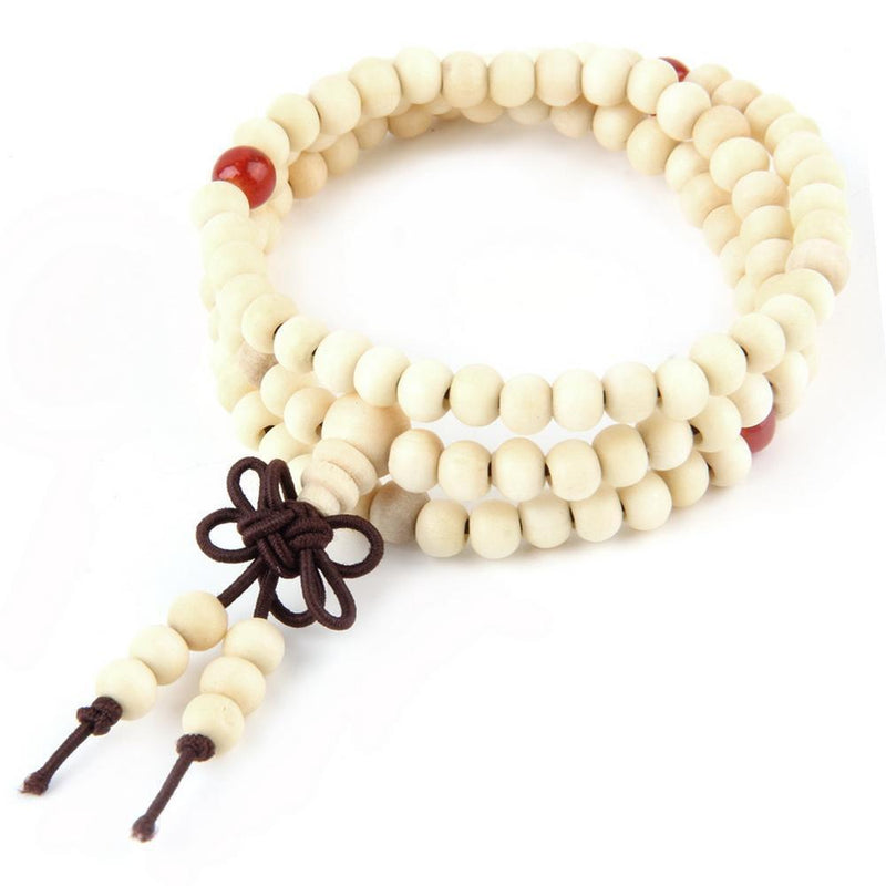 6mm Natural Sandalwood Buddhist Buddha Meditation 108 beads | LUXETHREAD