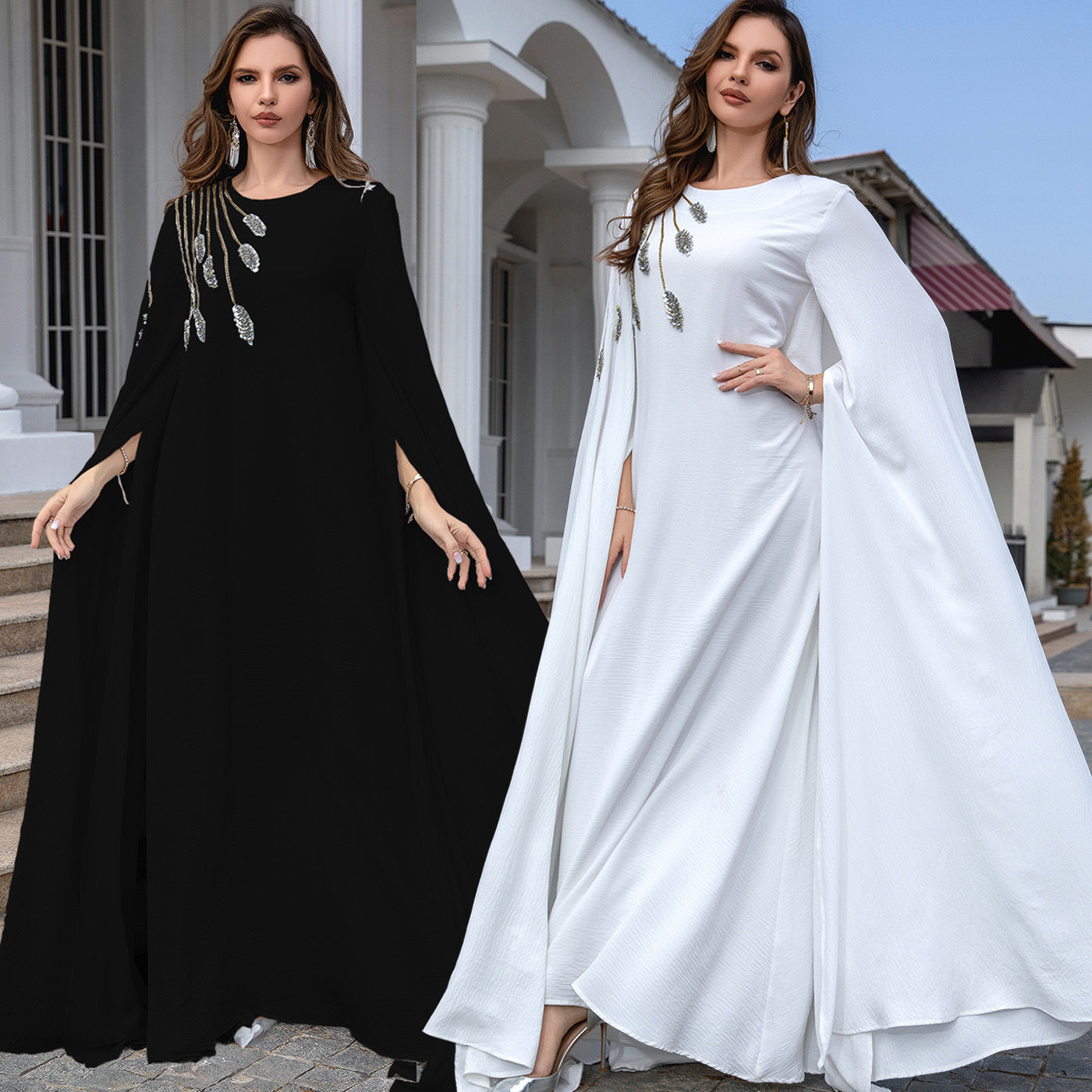 Muslim Robe Abaya Embroidered Women&