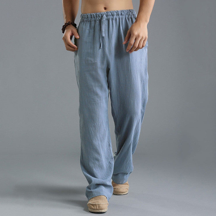 Men's Breathable Linen Loose Casual Sports Pants | LUXETHREAD