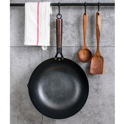 Iron Pan Traditional Iron Wok Handmade | LUXETHREAD