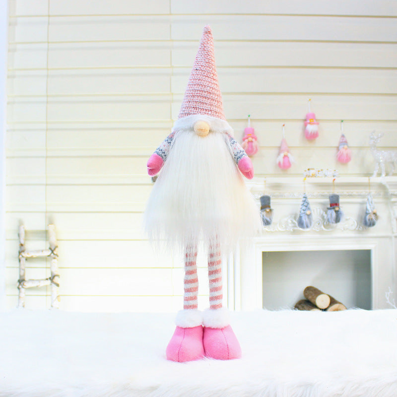 Christmas New Products Telescopic Pole Faceless Doll Window Christmas Decoration Supplies | LUXETHREAD