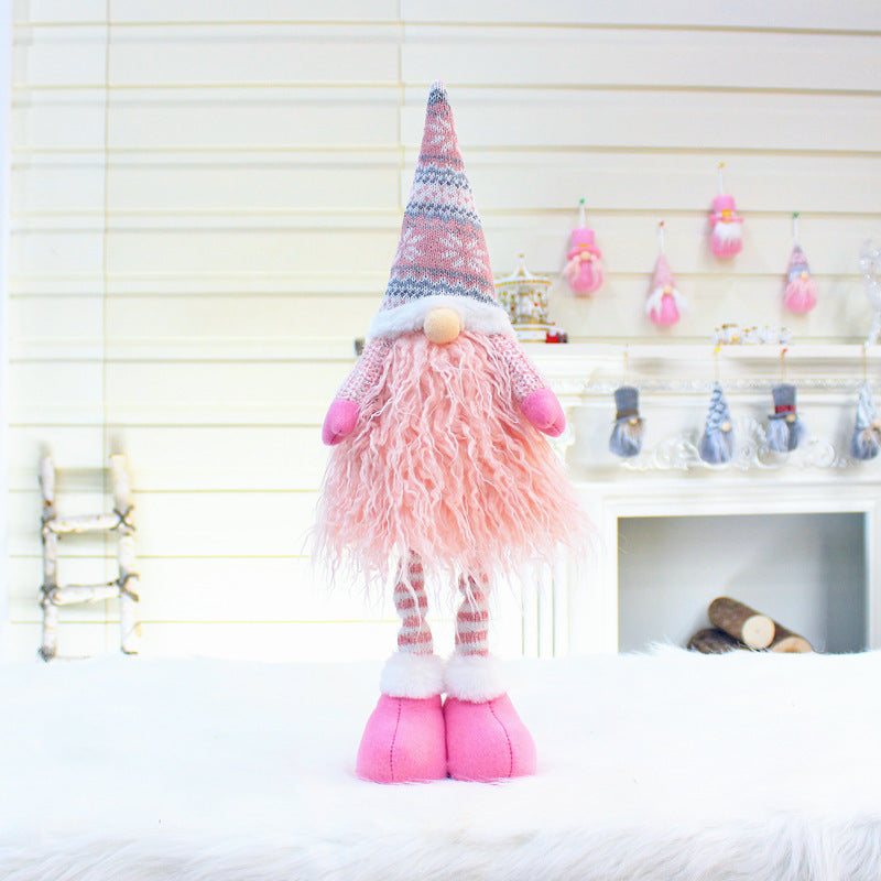 Christmas New Products Telescopic Pole Faceless Doll Window Christmas Decoration Supplies | LUXETHREAD
