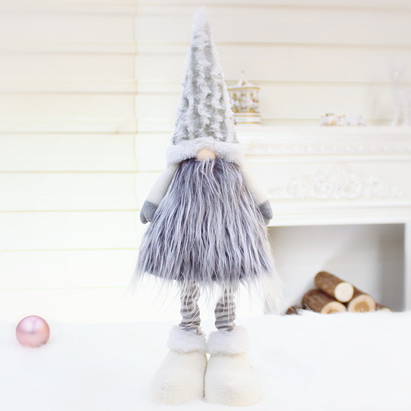 Christmas New Products Telescopic Pole Faceless Doll Window Christmas Decoration Supplies | LUXETHREAD