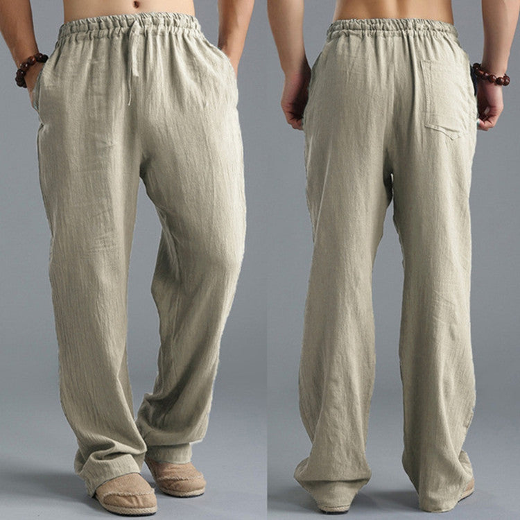 Men's Breathable Linen Loose Casual Sports Pants | LUXETHREAD