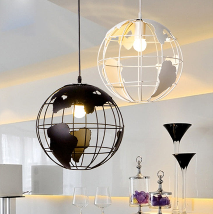 Globe Pendant Light – Earth Globe Lamp | LUXETHREAD