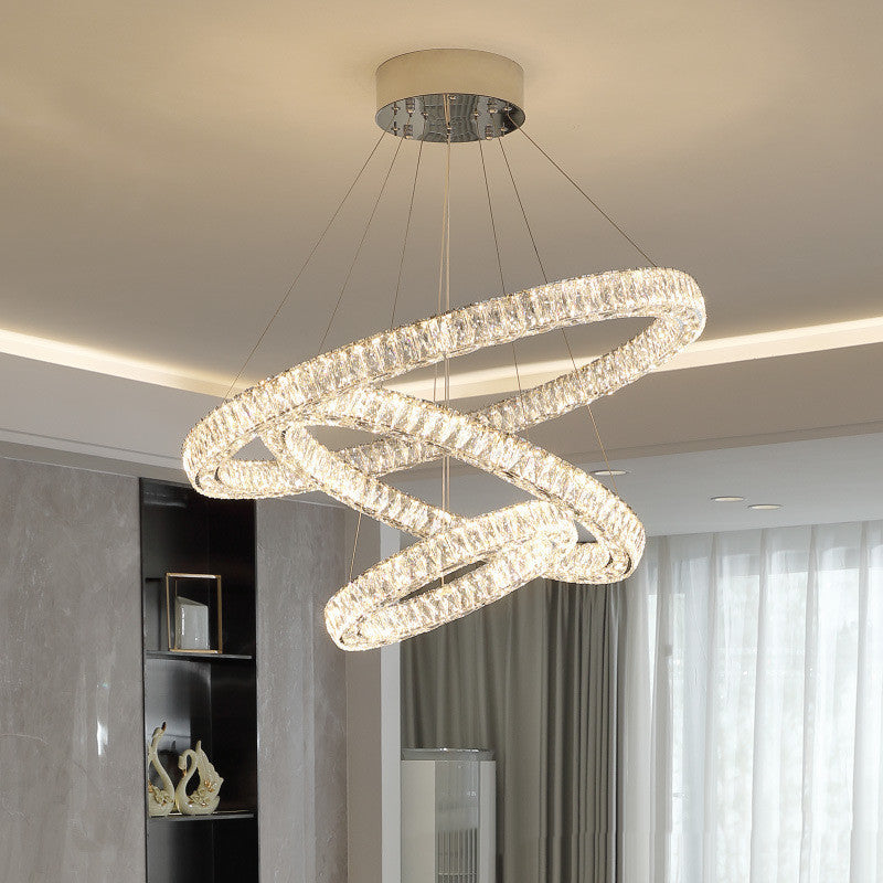 Light Luxury Crystal Chandelier Living Room | LUXETHREAD