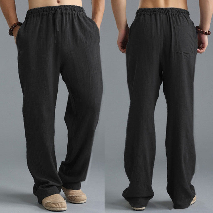Men's Breathable Linen Loose Casual Sports Pants | LUXETHREAD