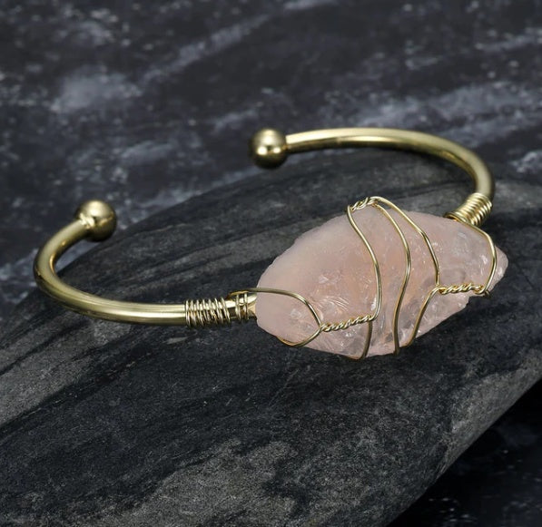 Asgard Crafted Natural Gemstone Bangle | LUXETHREAD