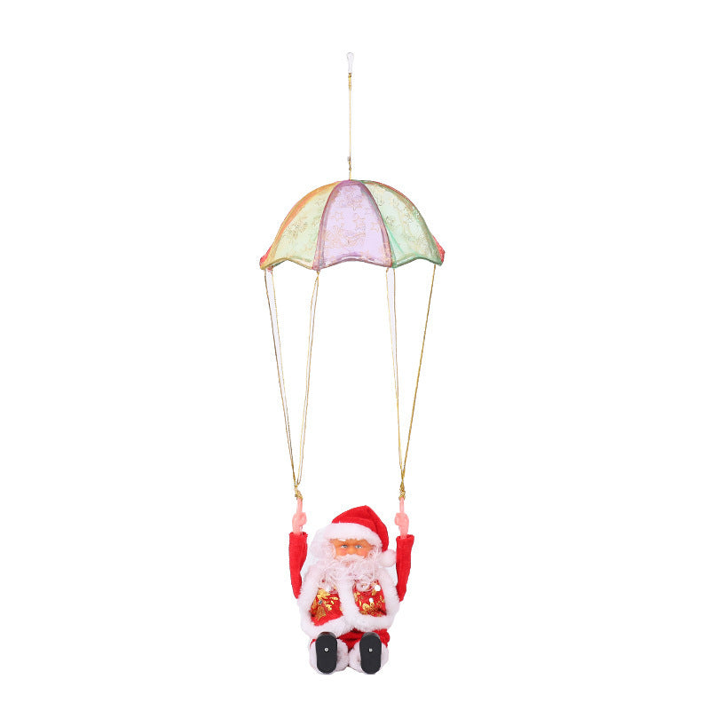 Electric Climbing Chimney Santa Claus Christmas Decoration Figurine Ornament Family New Year Party Santa Claus New Year Gift | LUXETHREAD