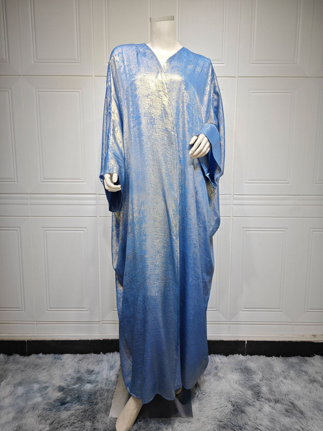 Muslim Fashion Bronzing Robe Abaya Outer Wear | LUXETHREAD 