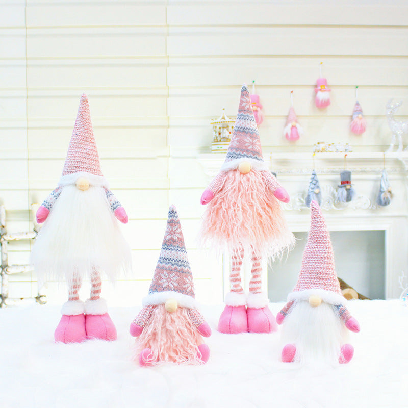 Christmas New Products Telescopic Pole Faceless Doll Window Christmas Decoration Supplies | LUXETHREAD