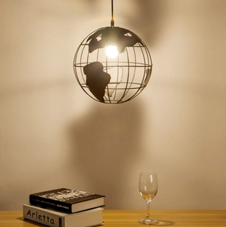 Globe Pendant Light – Earth Globe Lamp | LUXETHREAD