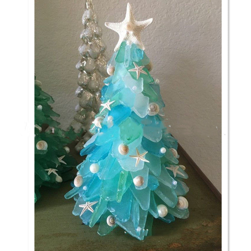 DIY Christmas Decoration Blue Christmas Tree Glass Creative Unique Decoration | LUXETHREAD