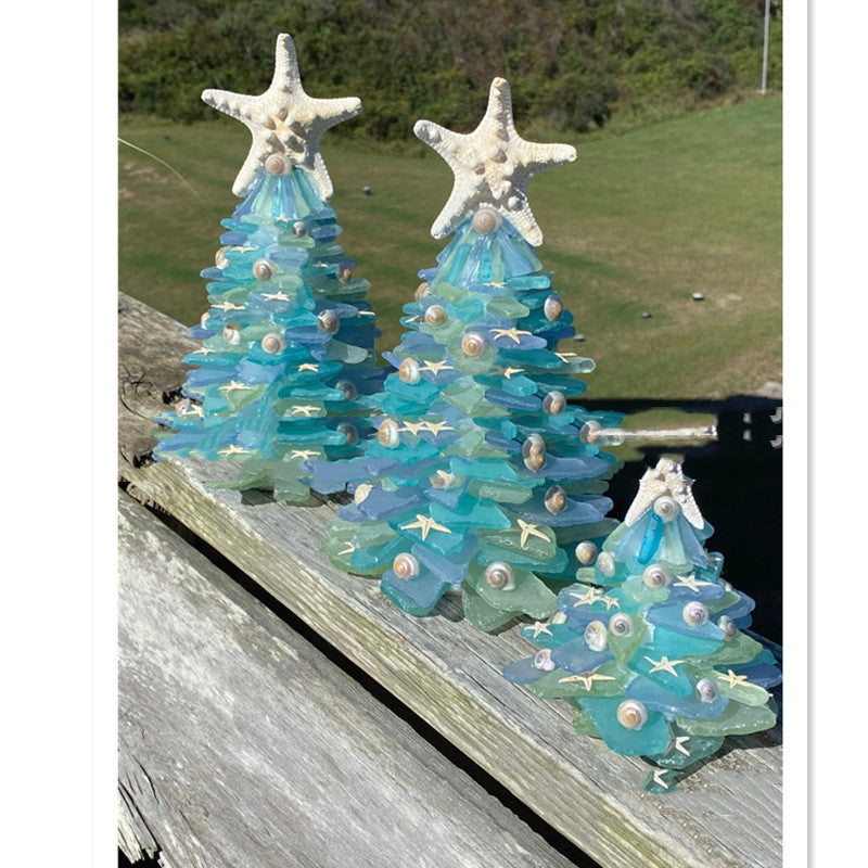 DIY Christmas Decoration Blue Christmas Tree Glass Creative Unique Decoration | LUXETHREAD