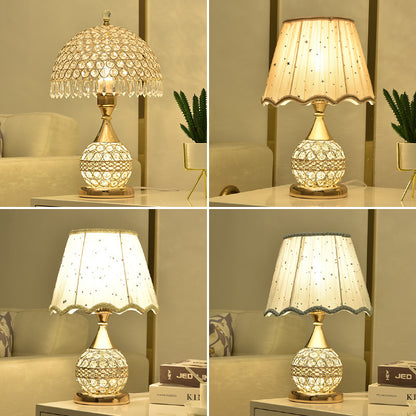 Crystal Desk Lamp Bedroom Bedside Lamp | LUXETHREAD