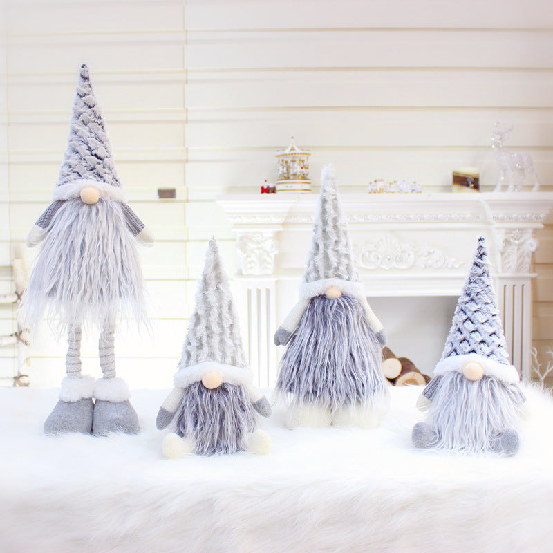 Christmas New Products Telescopic Pole Faceless Doll Window Christmas Decoration Supplies | LUXETHREAD